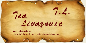 Tea Livazović vizit kartica